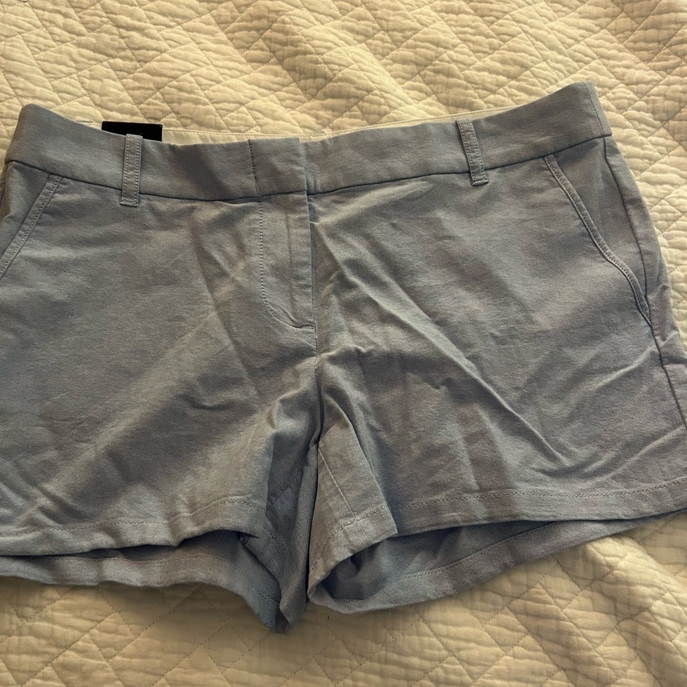 J. Crew Factory Blue High Waist Denim Shorts